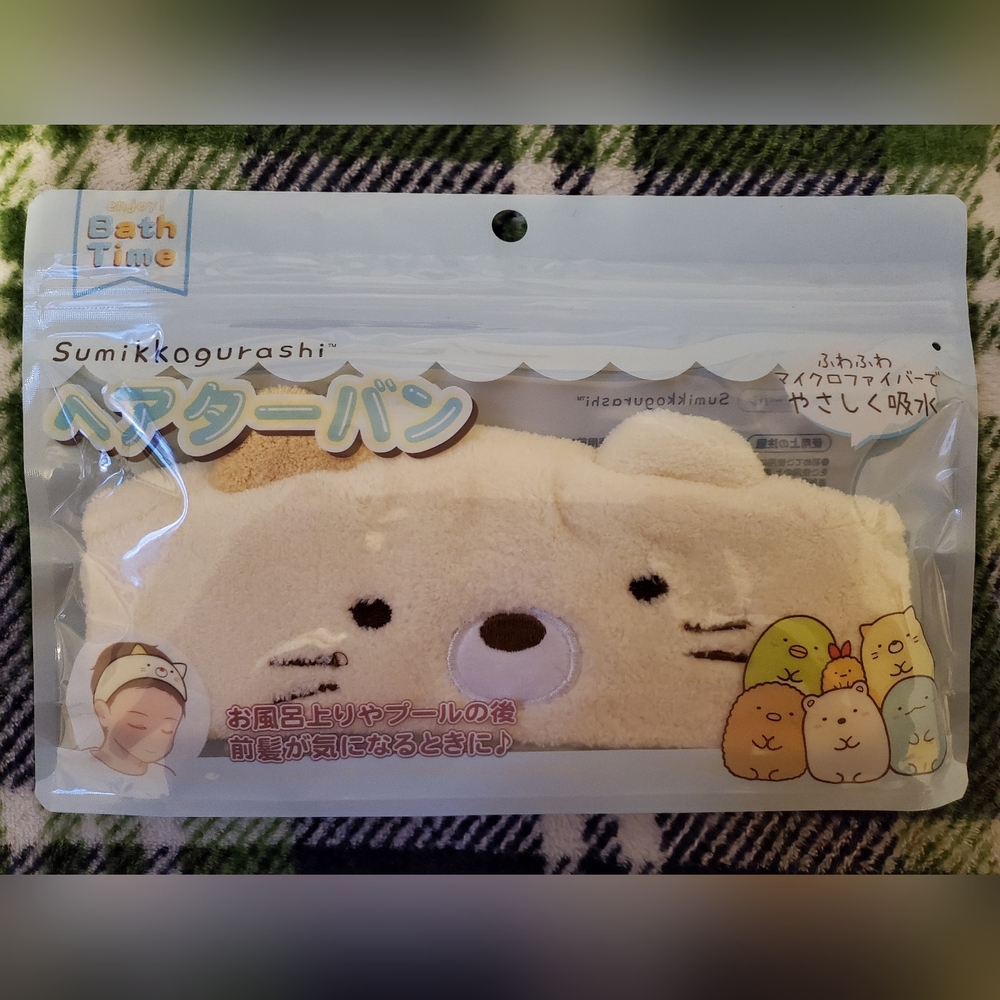 Sumikko Gurashi Fluffy Bath Hair Band/Turban for Adults or Children